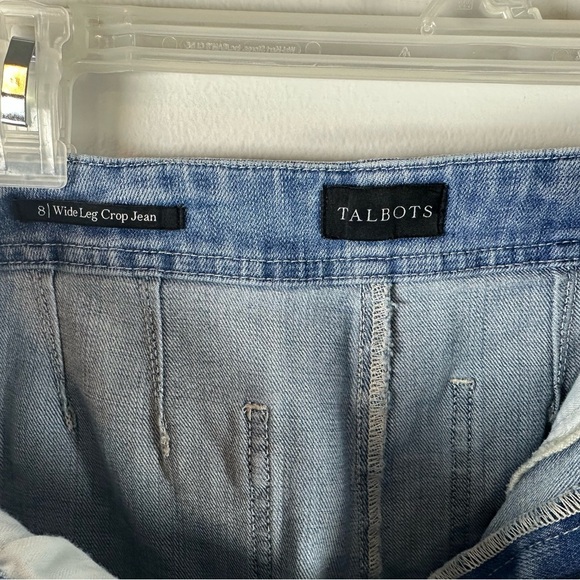 Talbots Blue Wide Leg Crop Jeans - Picture 2 of 6
